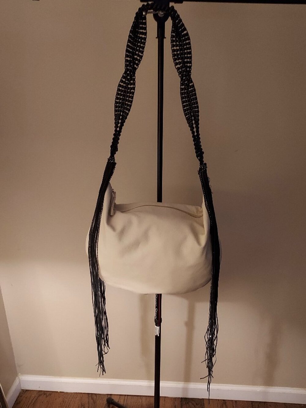 Twinset Milano Fringed Hobo Bag Model OS8TDA in DUNE -RARE-